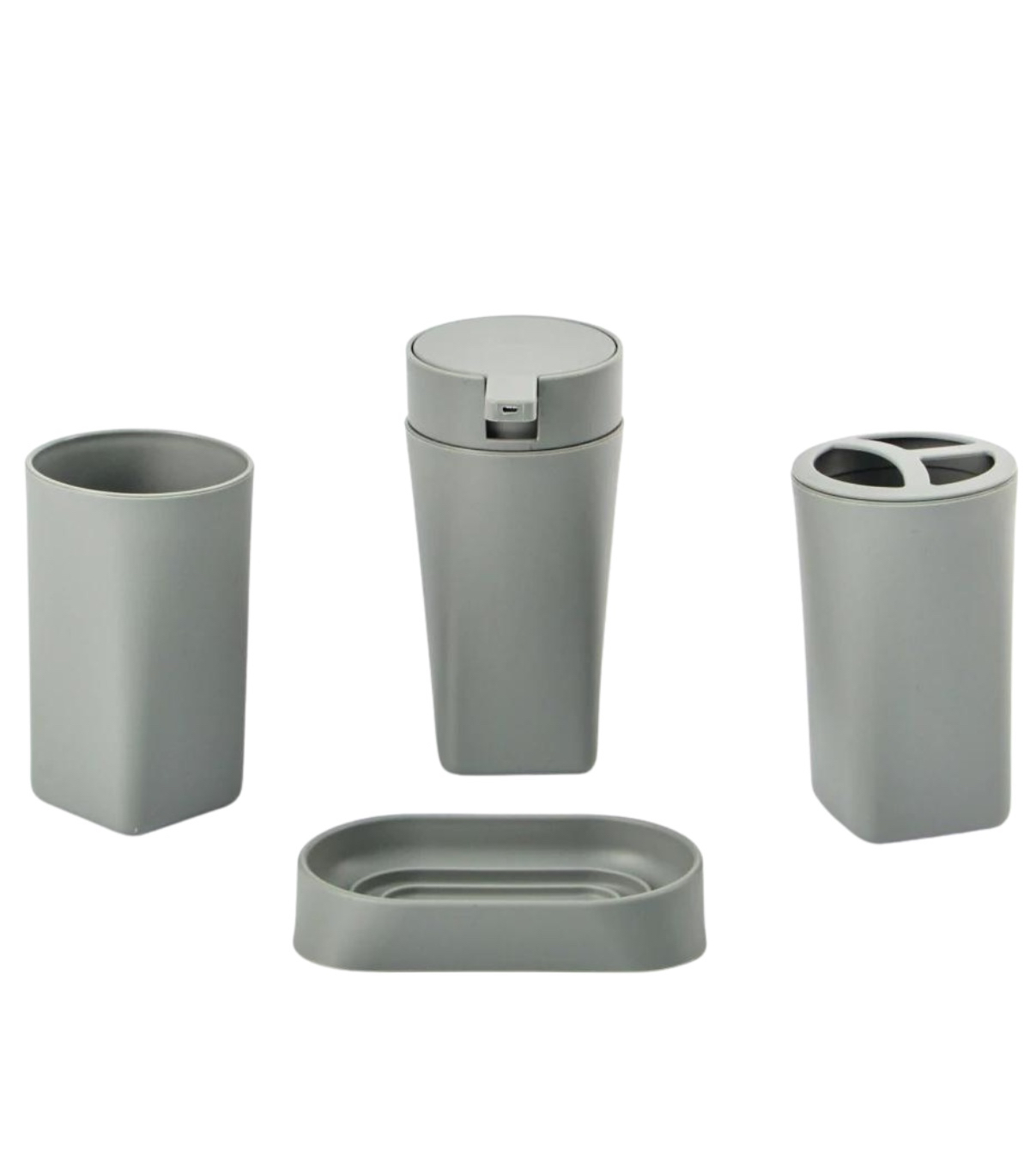 Organizador de Baño Kit x4 Blanco-Gris